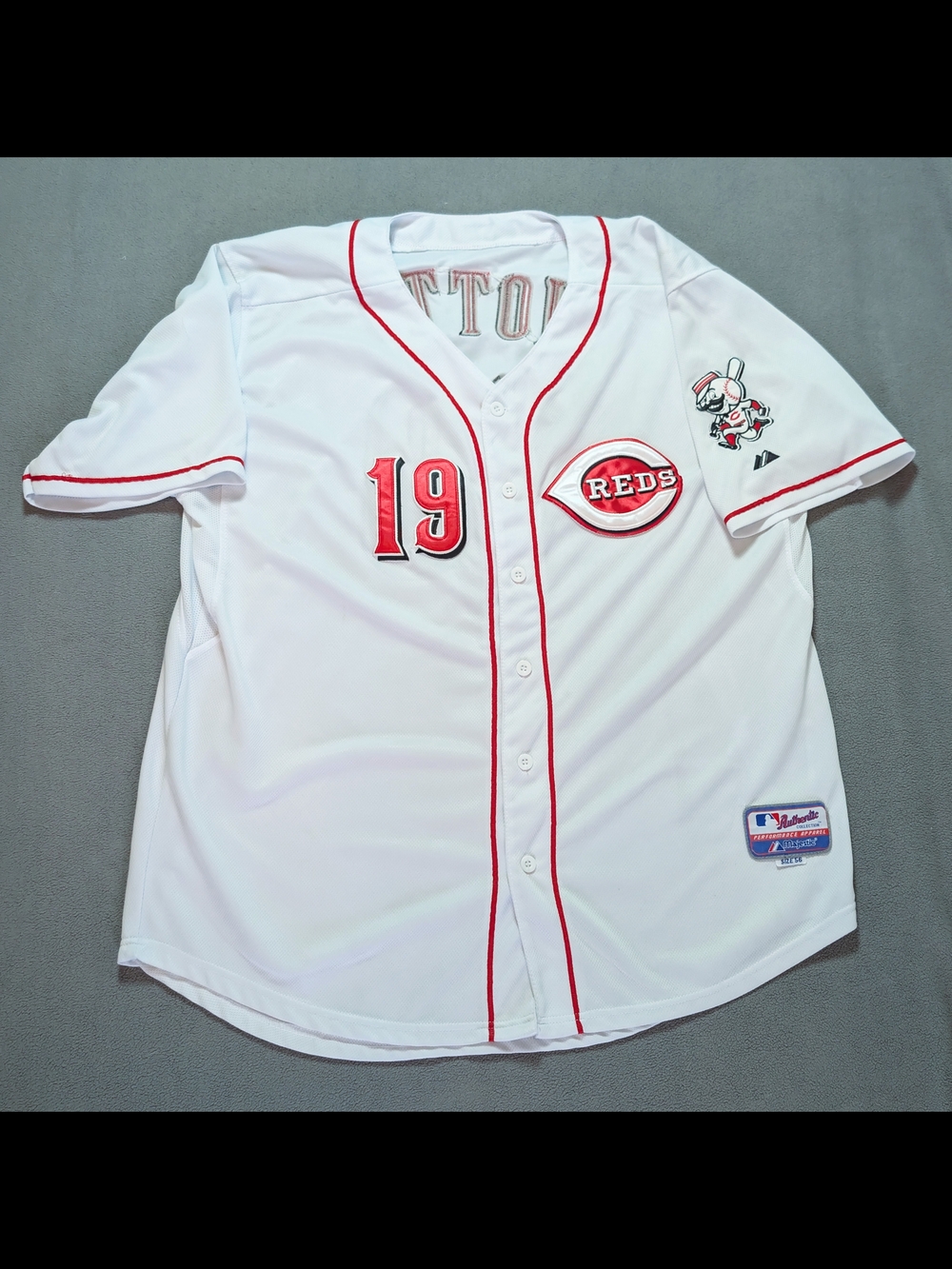 Cincinnati Reds White Kids Baseball Jersey - Number 19